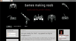Desktop Screenshot of gamesmakingnoob.com